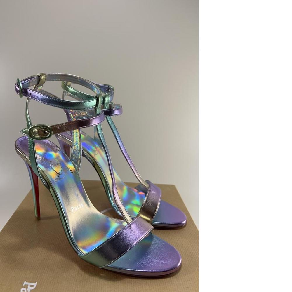 100mm Mara Gradient Ombre Unicorn Licorne AB Heels Sandals E557
